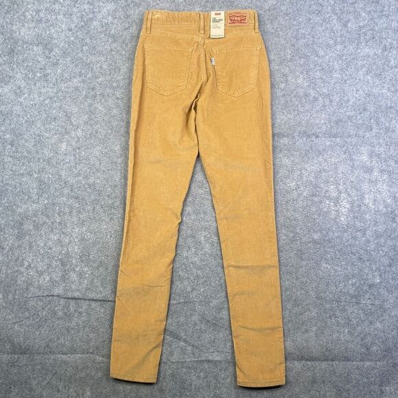 Levis 721 High Rise Skinny Corduroy Pants Womens 25 Brown Button Fly 5-Pocket - Picture 12 of 14